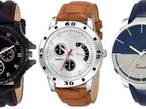 Acnos Multi-Color Premium Chronograph Design Leather Analog Combo Watches For Men And Watches, Boys (Pack Of 3)
