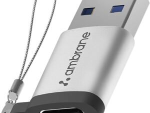 AMBRANE USB Type C Female to USB Male OTG Adapter with 5 Gbps High-Speed Data Transfer, Compatible with Laptops, Tablets, Smartphone, Chargers and...