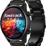 Fastrack Astor FR2 Pro 1.43" AMOLED Stainless Steel Smart Watch with SpO2, Heart Rate, BT Calling, Adaptive AOD, Functional Crown, AI Voice...
