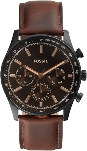 Fossil Sullivan Analog Black Dial Men's Leather Watch-BQ2457
