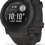 Garmin Instinct 2, Graphite Smartwatch, Built-in Sports Apps and Health Monitoring, Ultratough Design Features, Graphite