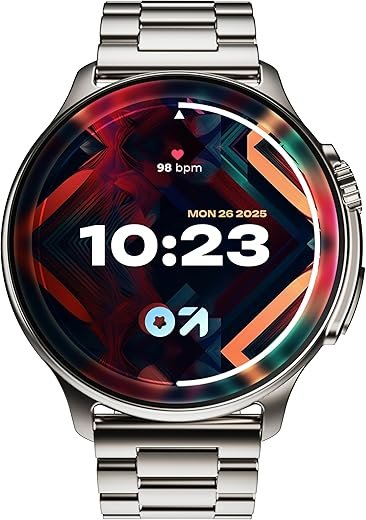 GOBOULT Newly Launched Crown R Pro Smart Watch 1.43''HD AMOLED, Bluetooth Calling, Working Crown, Zinc Alloy Frame, 600 Nits Brightness, AI Voice...