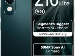 iQOO Z10 Lite 5G (Cyber Green, 8GB RAM, 256GB Storage) | 6000 mAh Battery | Dimensity 6300 5G Processor with 433K+* AnTuTu Score | IP64 Rated &...