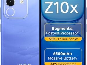 iQOO Z10x 5G (Ultramarine, 8GB RAM, 128GB Storage) | 6500 mAh Large Capacity Battery | Dimensity 7300 Processor | Military-Grade Durability