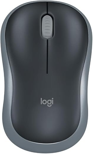Logitech M186 Wireless Mouse, 2.4GHz with USB Mini Receiver, 12-Month Battery Life, 1000 DPI Optical Tracking, Ambidextrous, Compatible with PC,...