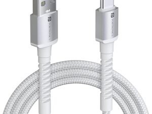 Portronics Konnect X USB to Type C Cable with 3A Output, Fast Charging & Data Transfer, Nylon Braided, Aluminium Alloy Shell, 1M Length compatible...