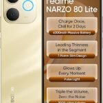 realme NARZO 80 Lite 4G (Beach Gold, 4GB+64GB) | 6300mAh Segment's Biggest Battery | 7.94mm Slim Design | 300% Ultra Volume | Pulse Light: 9...