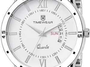 TIMEWEAR Analog Day Date Functioning Stainless Steel Chain Watch for Men